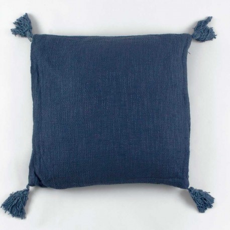 Cojín cuadrante algodón Estepona índigo 45x45 - Funda + Relleno cojines-decorativos-lisos