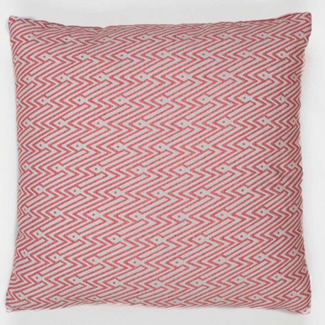 Cojín cuadrante jacquard Madras rosa 45x45 - Funda + Relleno cojines-decorativos-estampados