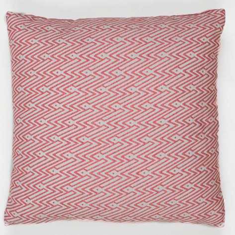 Cojín cuadrante jacquard Madras rosa 45x45 - Funda + Relleno cojines-decorativos-estampados