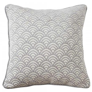 Cojin Jacquard Chenilla Sol Gris Perla 45X45