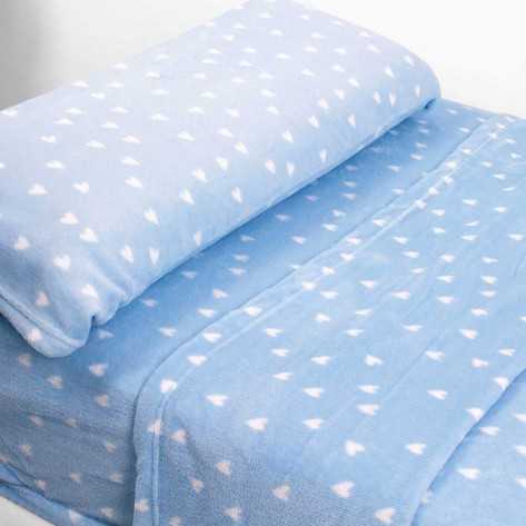 Juego de sábanas coralina Olga celeste cama-90