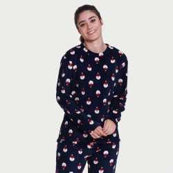 Pijama coral Santa Claus ropa-de-estar-por-casa