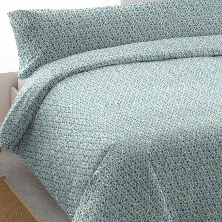 Funda nórdica algodón Irene azul cama-90