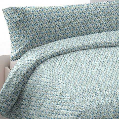 Funda nórdica algodón Irene azul cama-90