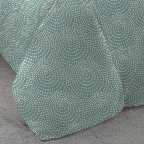 Funda nórdica algodón Katy verde tiffany cama-90