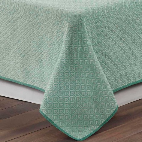 Colcha fina jacquard chenilla Flecha verde tiffany colcha-jacquard