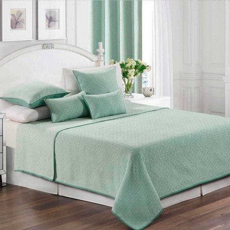 Colcha fina jacquard chenilla Flecha verde tiffany colcha-jacquard