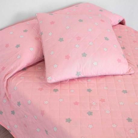 Colcha bouti Tuly rosa cama-90