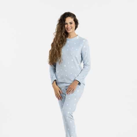 Pijama coral Estrella celeste ropa-de-estar-por-casa