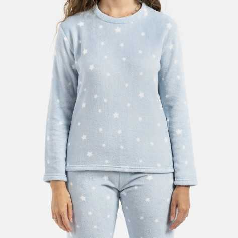 Pijama coral Estrella celeste ropa-de-estar-por-casa