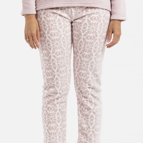 Pijama coral Agatha malva pijamas-de-invierno-de-mujer