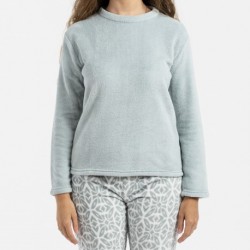 Pijama coral Agatha verde tiffany pijamas-de-invierno-de-mujer