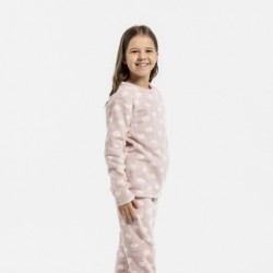 Pijama coral niña Lucero malva rosa pijama-infantil