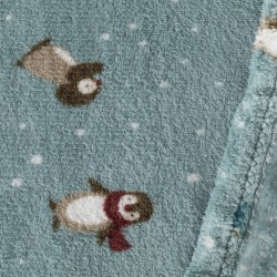 Juego de sábanas coralina Pingu verde tiffany cama-90