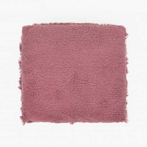 Cojín cuadrante pelo sherpa malva rosa 45x45 cojines-decorativos-lisos