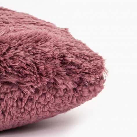 Cojín cuadrante pelo sherpa malva rosa 45x45 cojines-decorativos-lisos