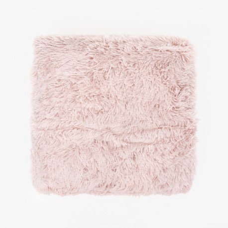 Cojín cuadrante pelo sherpa rosa palo 45x45 cojines-decorativos-lisos