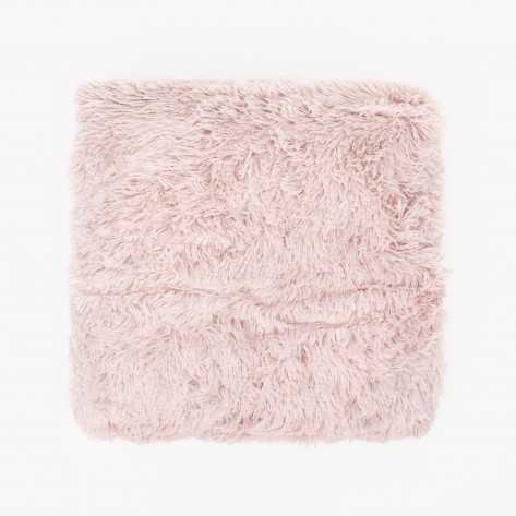 Cojín cuadrante pelo sherpa rosa palo 45x45 cojines-decorativos-lisos