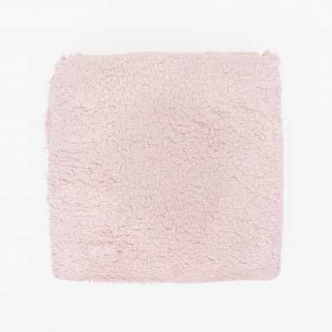 Cojín cuadrante pelo sherpa rosa palo 45x45 cojines-decorativos-lisos