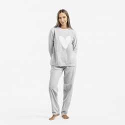 Pijama polar Olga gris ropa-de-estar-por-casa