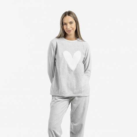 Pijama polar Olga gris ropa-de-estar-por-casa