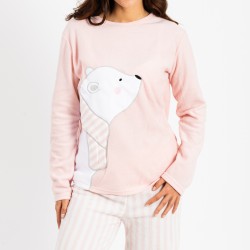 Pijama polar Oso polar rosa ropa-de-estar-por-casa