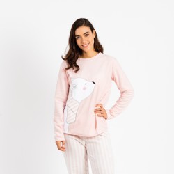 Pijama polar Oso polar rosa ropa-de-estar-por-casa