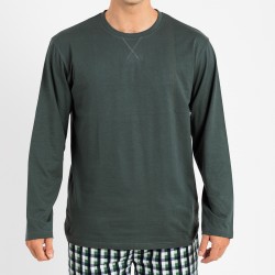 Pijama hombre franela Yan verde ropa-de-estar-por-casa