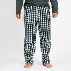 Pijama hombre franela Yan verde ropa-de-estar-por-casa