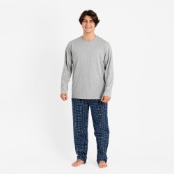 Pijama hombre franela Klaus perla ropa-de-estar-por-casa