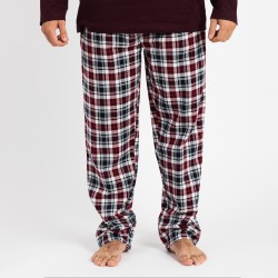 Pijama hombre franela Bernardo burdeos ropa-de-estar-por-casa