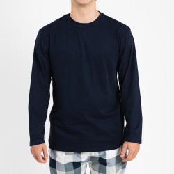 Pijama hombre franela Amsterdam azul marino hombre