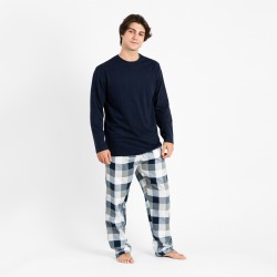 Pijama hombre franela Amsterdam azul marino hombre