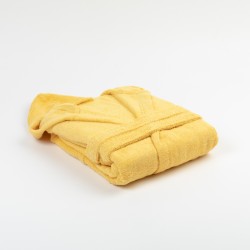 Albornoz capucha amarillo 450gr Unisex albornoces