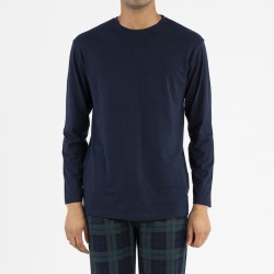 Pijama hombre franela Pinche azul marino hombre