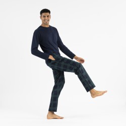 Pijama hombre franela Pinche azul marino hombre