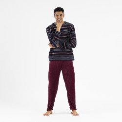 Pijama coral hombre Justino burdeos hombre