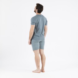 Pijama corto algodón hombre Checo verde pijamas-cortos-hombre