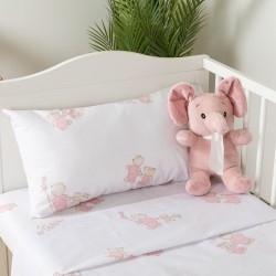 Juego de sábanas algodón Peluche rosa cuna sabanas-cuna-bebe