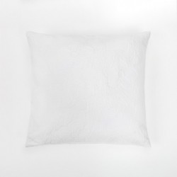 Cojín cuadrante pique Flor blanco 55x55 - funda + relleno cojines-decorativos-estampados