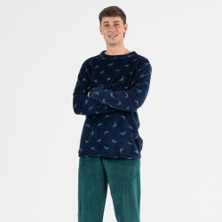 Pijama coral hombre Donald verde hombre