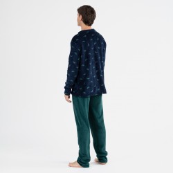 Pijama coral hombre Donald verde hombre