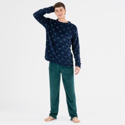 Pijama coral hombre Donald verde hombre