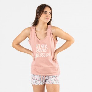 Pijama corto algodón Vita rosa 2