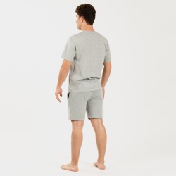 Pijama corto algodón hombre Dan gris pijamas-cortos-hombre