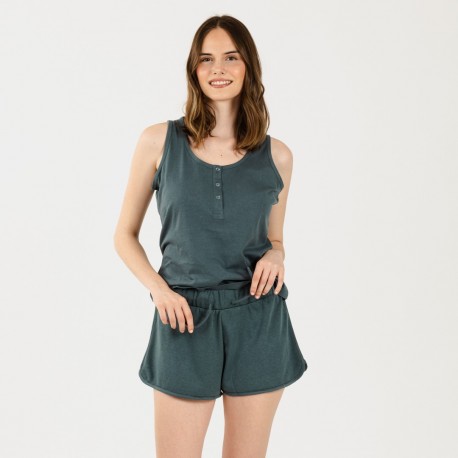 Conjunto deportivo short mujer verde azulado conjunto-deportivo-short