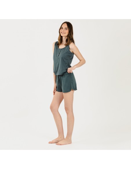 Conjunto deportivo short mujer verde azulado conjunto-deportivo-short