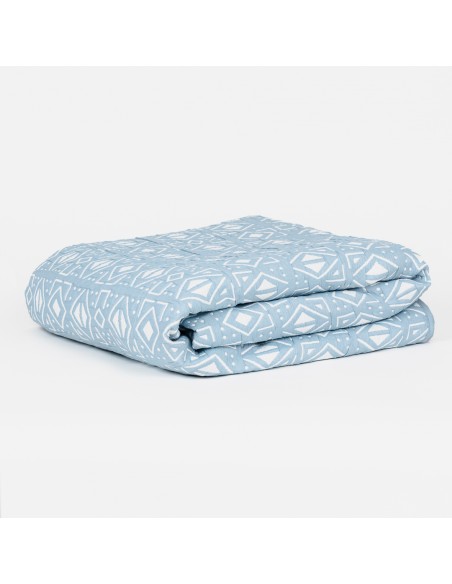 Colcha doble tela jacquard Tiber indigo colcha-jacquard