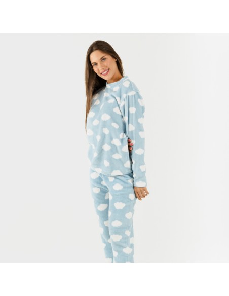 Pijama coral Nube celeste pijamas-de-invierno-de-mujer