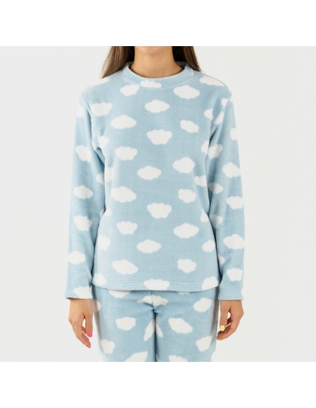 Pijama coral Nube celeste pijamas-de-invierno-de-mujer